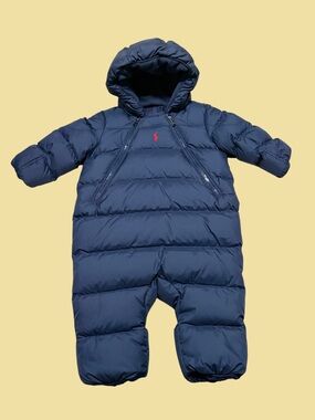 Ralph Lauren Navy Blue Quilted Puffer Bunting